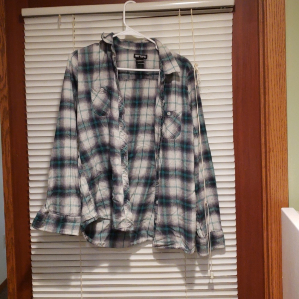 Blue Hot Topic Flannel